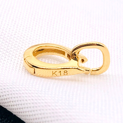 Yuyao Yuyao k gold jewelry buckle 18k pendant buckle head pearl necklace small drop accessories diy jewelry 750 gold version A-small-vertical-k yellow