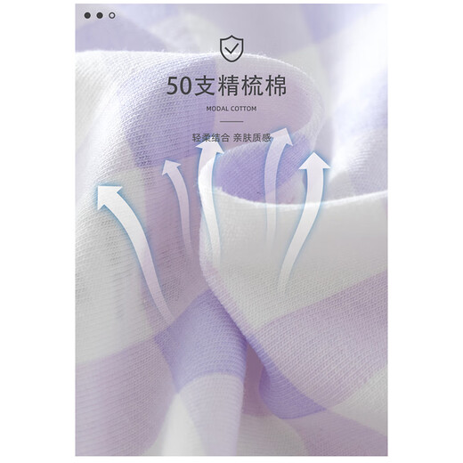 小猪彼特儿童内裤纯棉四角裤女童平角裤短裤女宝宝小女孩三角裤中大童 11155紫格女孩【四角款】 4条 140 cm 身高130-140cm50-63斤