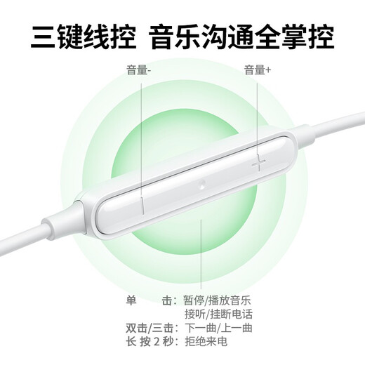 Grüne Couplet Kopfhörer Kabel verdrahtetes halbes Ear-Hi-Res-Gold-Standard-Zertifizierter 3,5 mm rundes Loch, das für Huawei Xiaomi Apple Mobiltelefon Computer Chicken Karaoke Game Line Control mit Mai Qixi Geschenk geeignet ist