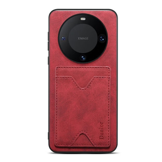 圣欢 适用华为mate60手机壳mate60pro保护套60pro+创意插卡支架卡包卡槽男女商务后壳 单卡-【灰色】 华为mate60 Pro