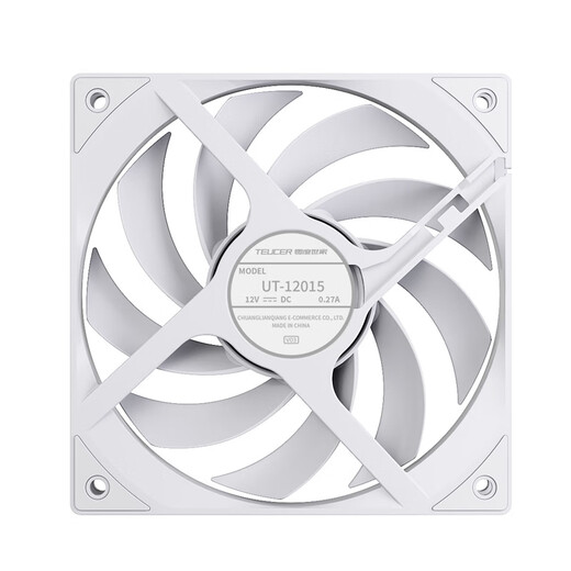 
Zero Degree Shijia UT12015 thin chassis fan 12cm PWM intelligent temperature control computer desktop 12cm heat dissipation fan 120mm small four-pin connector Thickness 15mm UT12015 white (thickness 15mm)