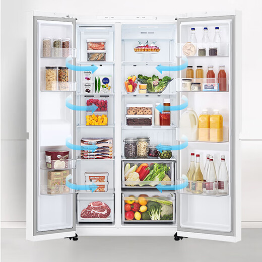 LG655升对开双门冰箱 风冷无霜变频节能薄嵌入式 家用大容量变频冷 【2024新品店长推荐】白S674MEG11D