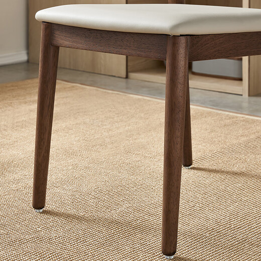 Quanyou Home Dining Table and Chair New Chinese Style Simple Solid Wood Frame Chair Guest Restaurant Comfortable Home Dining Chair Not Tired of Sitting for a Long Time