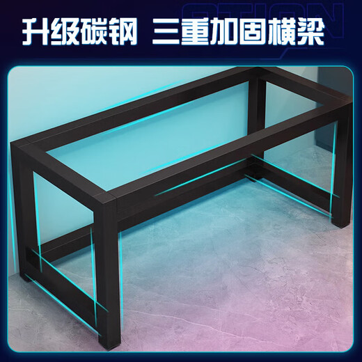 Selected computer desk desktop home e-sports game table double office desk desk simple study desk writing desk thickened carbon fiber texture-120CM recommended by the store manager