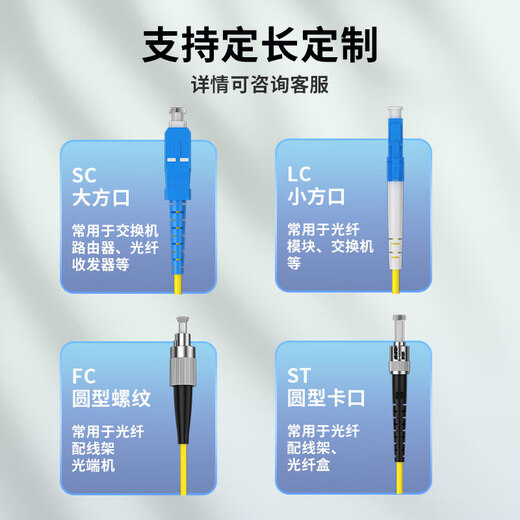华立信（HUALIXIN）电信级光纤跳线 3米FC-LC（UPC）单模单芯2.0 圆转小方 收发器尾纤 延长线 HLX-S2-FL103