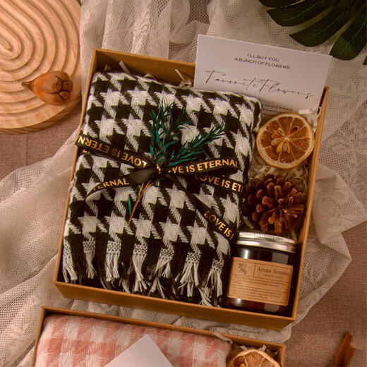 Miao Yijia New Year Gift Boys Birthday Gift Practical High-end Gift Box Scarf Men Boyfriend Husband Dad Wish Snow Gift Box Scarf + Aromatherapy + Greeting Card