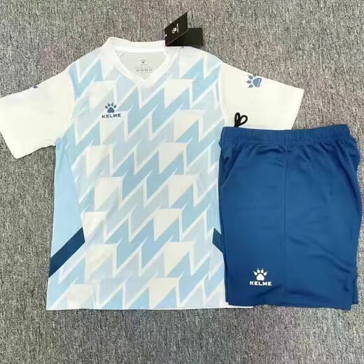 Kelme (Kelme) 2024 Neues Kelme-Training kurzärmeliger Wettbewerb Fußballanzug Männer und Frauen College Uniform Neue Schnelle Trocken 1048 Weiß [145-155]