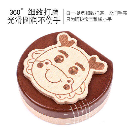 乳牙纪念盒男孩女孩乳牙盒儿童牙齿收藏收纳盒宝宝掉牙保存盒实木 十二生肖-狗