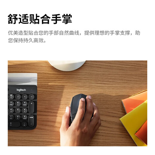 罗技（Logitech）M720 企业级无线办公 蓝牙优联双模鼠标 企业采购大手人体工学鼠标 带无线2.4G接收器【团单优惠】