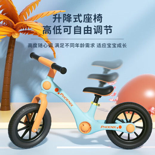 凤凰（Phoenix）儿童平衡车滑步车2-6岁学步车儿童平衡自行车 蓝色12寸+大礼包