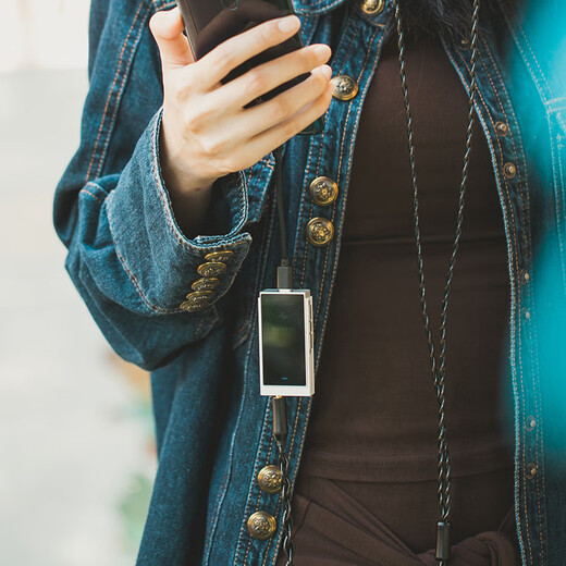 SHANLING UA6 small tail decoder amp hifi decoder audio amplifier TYPEC replaceable cable 4.4mm+3.5mm built-in 220mAh lithium battery titanium color