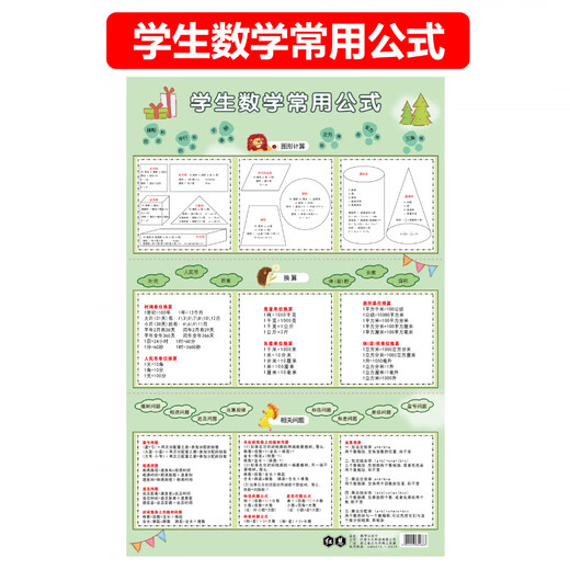 BEIZU Grundschule Mathematics Unit Conversion Tabelle Nebendiagramm Gemeinsame Formeln für Grundschüler der zweiten Grundschule Lernen Wandaufkleber Conversion Table Grundschule Einheit Conversion Table Tabelle