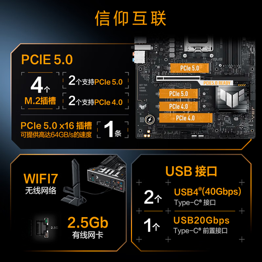 AMD Ryzen R9 9900X mit ASUS TUF Gaming x870-Plus WiFi Motherboard CPU Set Board U Set