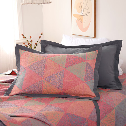 A pair of Ruiqin strap pure cotton household anti-slip non-falling cover cotton pillow thickened pillow core liner cover a pair of adult camellia love pink pillowcases A pair of Ruiqin strap pure cotton household anti-slip non-falling cover cotton pillow thickened pillow core liner cover a pair of adult camellia love pink pillowcases