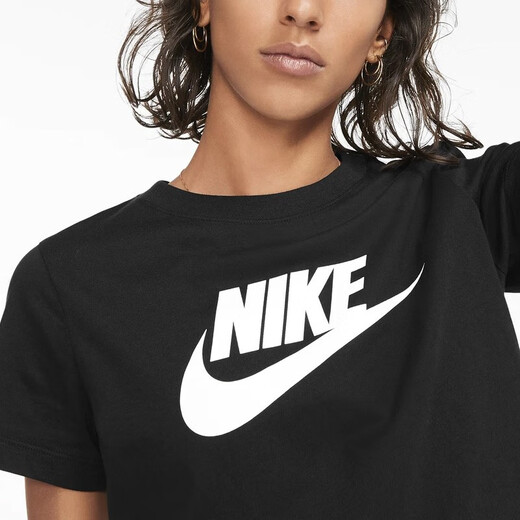 Nike Nike Women's Big Hook Logo T-shirt à cou rond respirant