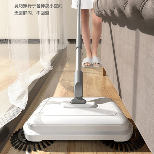 Dimple hand push sweeper lazy broom household sweeping artifact dustpan broom sweeping and mopping all-in-one robot