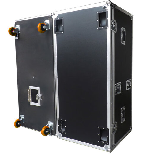 Double 15-inch single 15-inch audio flight case cabinet custom-made stage shock-proof aluminum alloy equipment storage box Double 15-inch rear opening small door unit price Customized according to size