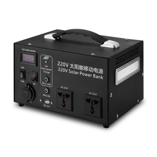 Binghua 220V mobile power battery emergency power supply can be solar charged 600W100000mah pure sine wave