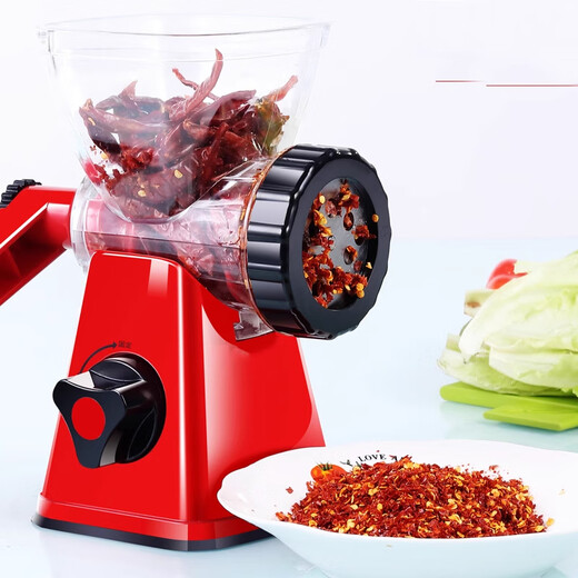 Miling Large Sausage Enema Machine Sausage Machine Manual Hand-cranked Meat Grinder Sausage Filler Homemade Enema Tool Clothes D Upgraded Model - Red Three Enema Tubes