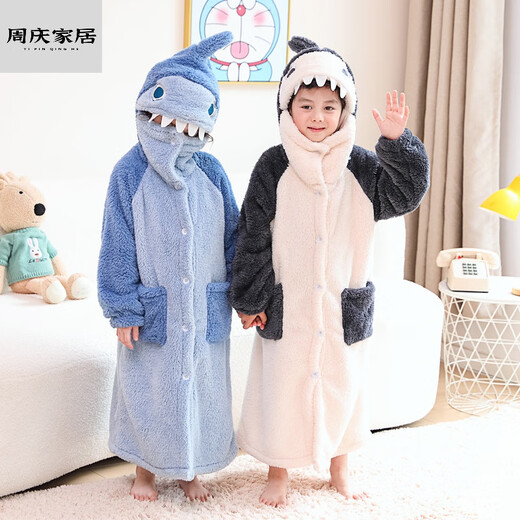 Miaopule Class A Autumn and Winter Thickened Children's Bathrobe Boys Ultraman Bath Towel Cloak Can Wear Winter Thickened Children's Nightgown Ultraman Blue Thickened Coral Velvet Size 16 Recommended 135-145cm