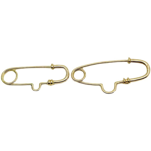 CEENIU Fat Donglai's same style 18k gold brooch small brooch corsage accessories gold rose gold paper clip pearl pendant multiple large size K rose gold 1 piece