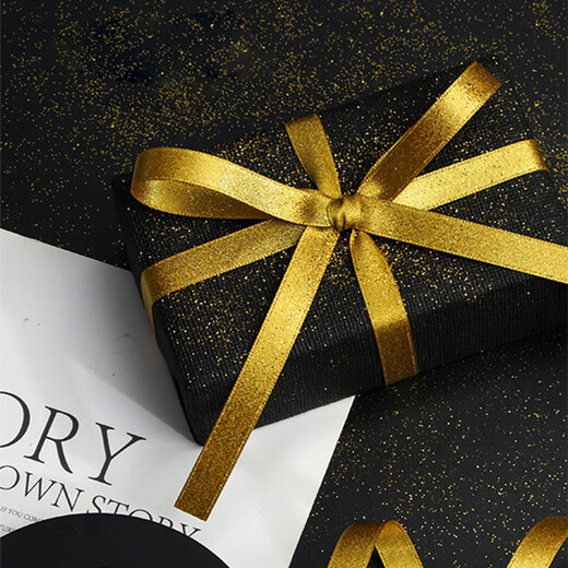 Craftsman Ribbon Ribbon Gold Ribbon Bouquet Gift Wrapping Paper Flower Tie Width 1cm New Year's Day Gift