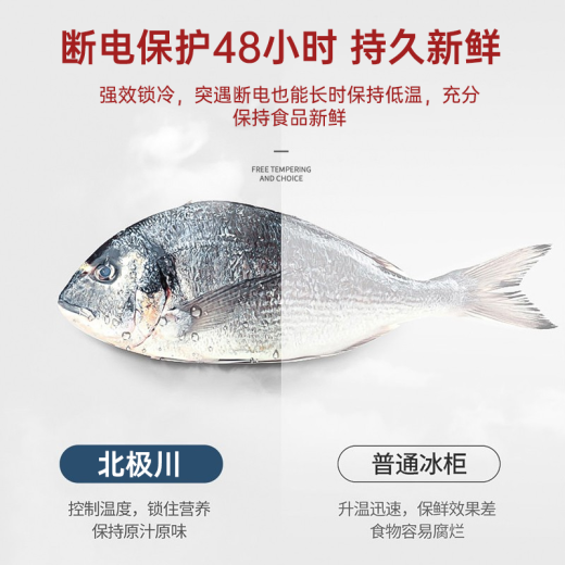 北极川冰柜商用智能温控卧式大容量冷柜家用冷藏冷冻展示柜冰箱保鲜柜雪糕柜 智能688白单温单门【长1.45米】约400L