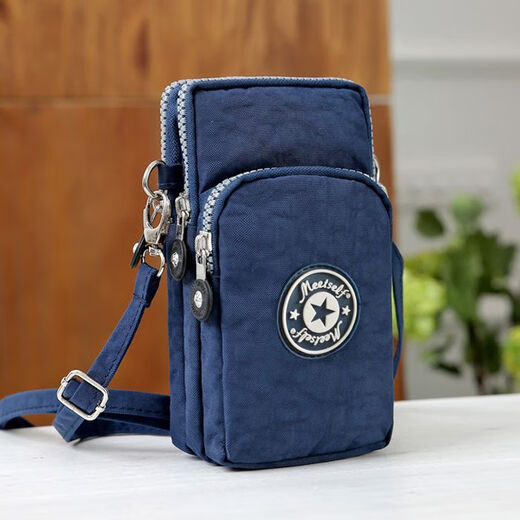 Crispy Tuan Mobile Phone Bag Women's Crossbody Bag Large Screen Mobile Phone Bag Coin Purse Halter Neck Wrist Bag Running Sports Vertical Mom Arm Bag Colorful Twill