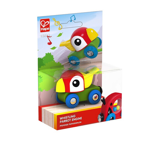 HAPE Educación temprana Parrot Bird Whistle Kazu Di Train Padre-Hiñón Interactive Interactive Boy and Girls Holiday Gift Parrot Whistle Train (Serie de pista compatible)