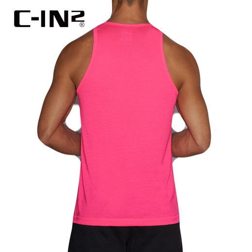 C-in2 Frühlings- und Sommer Neues Produkt Herrenweste dünne weiche Sportfitness Schweiß-absorbierende untere ärmellose T-Shirt Männer 1006GH Rose Rot 673 s