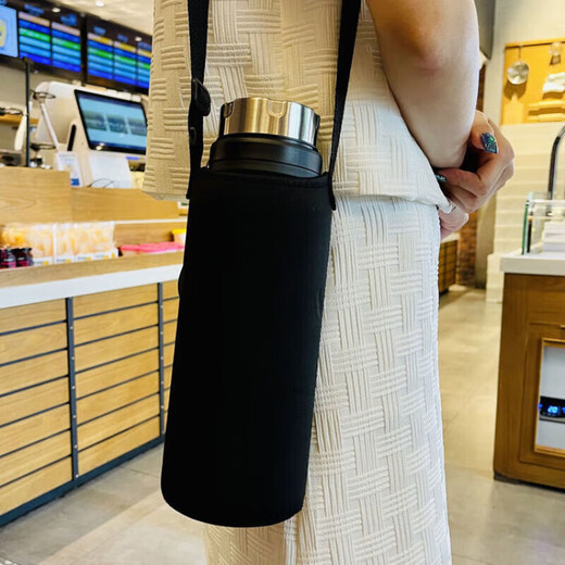 山头林村网红水杯男士大容量枸杞网红背带玻璃杯茶水分离泡茶杯泡茶男士 1000毫升.