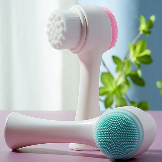 Naojing Facial Cleansing Brush Soft-bristled Silicone Facial Cleansing Instrument Manual Massage Double-Sided Deep Cleansing Pore Cleansing Brush Blackhead Remover Magic Pink Octopus Facial Washing Brush Single No Gift