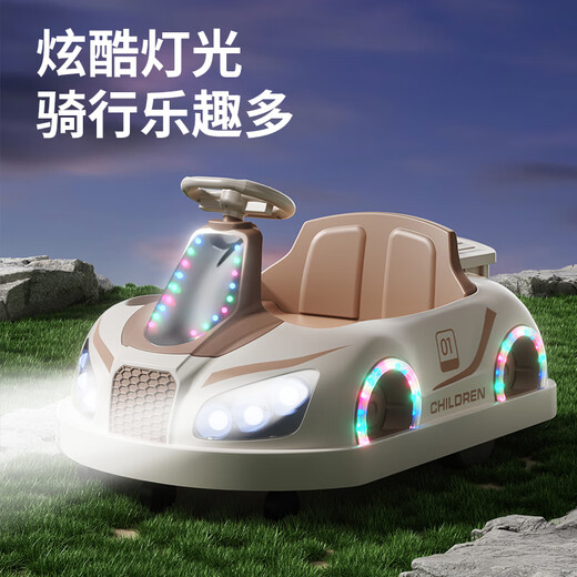 Xiaobu understands children's electric car baby bumper car kid's electric car 1-3-6 driving four-wheel toy electric car high-end remote control model double seat + early education music
