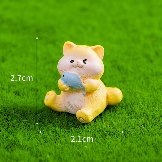 Cute Cartoon Shiba Inu Desktop Ornament Mini Puppy Kitten Simulation Animal Model Toy Micro Landscape Decoration 5 Naughty Kittens Set