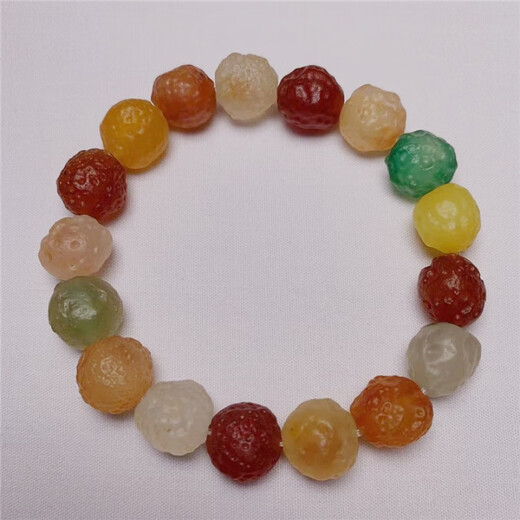 Pangdonglai Quality Alaxan Agate 29# Bracelet Gobi Raw Stone Hand-Splitting Colorful Beads Exquisite Stone Bracelet Hand 1105 16cm