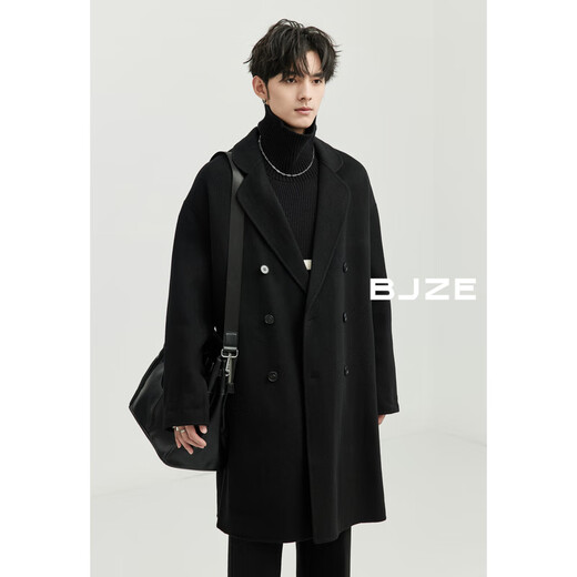 Earl Dow [Clearing] Wolle doppelseitig Tweed Coat Herren mitten in 2024 Herbst und Winter neu
