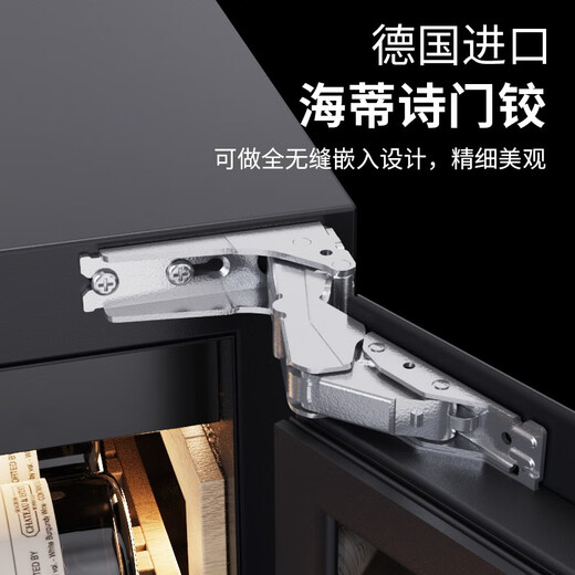 BAIKAILUN frequency conversion double-door red wine cabinet ultra-thin seamless embedded constant temperature wine cabinet villa light luxury liquor glass refrigerator office tea and wine display cabinet double-door fresh cabinet 2 meters | seamless embedded | dual temperature | double ice bar model 545L frequency conversion