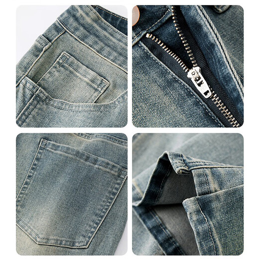 Lomon jeans men's trendy brand men's loose straight 2025 spring and autumn new men's American casual fashion trousers 9901 nostalgic blue XL