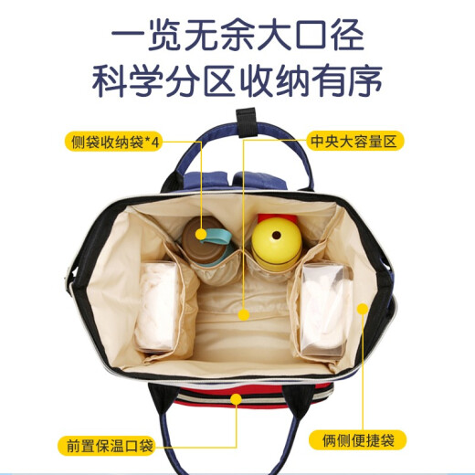 Nanjiren mommy bag, backpack, multifunctional, large-capacity, portable out-and-out mommy bag, mother and baby bag, milk bag for work