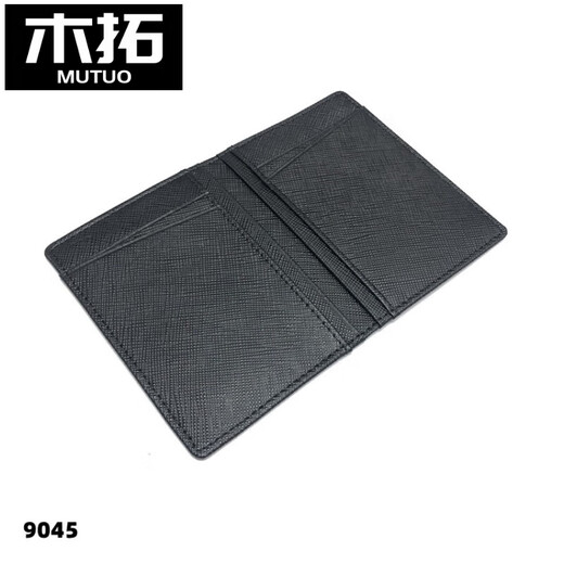 Mutuo Genuine Leather Card Bag ID Ultra-dünne Kuhläden-Herrenkartenbeutel Mehrere Kartenkartenkartenbeutel können den Führerschein 1-3 einfach schwarz halten