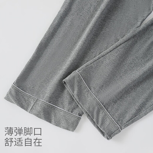 Langsha pajama pants men's pure cotton antibacterial spring and autumn trousers middle-aged and young people loose large size cotton casual can be worn outside men's home pants