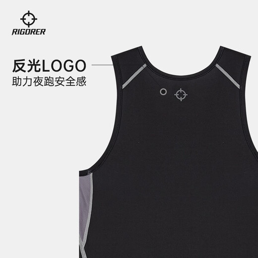 Zhizhe Compression Vest Men's Sports Basketball Training Running Breathable Quick-Drying Tight Fitness Clothing Pure Black XL