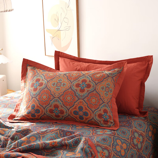 A pair of Ruiqin strap pure cotton household anti-slip non-falling cover cotton pillow thickened pillow core liner cover a pair of adult camellia love pink pillowcases A pair of Ruiqin strap pure cotton household anti-slip non-falling cover cotton pillow thickened pillow core liner cover a pair of adult camellia love pink pillowcases