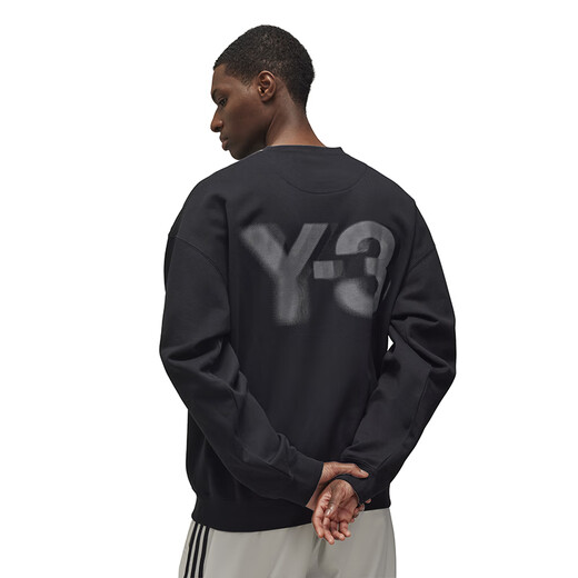 Y-3 Cadeau du Nouvel An y3LOGO CREW sweat-shirt pour hommes pull décontracté à col rond 51JE9276 sweat-shirt noir L
