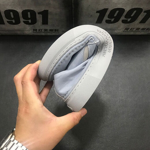 Mac Jabags夏季新款男鞋低帮布鞋男帆布懒人鞋男一脚蹬透气休闲鞋学生鞋 828绿色 40