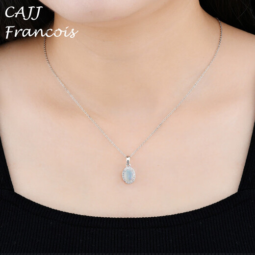 CAJJ Francois 0.40 carat opal stone pendant for women 925 silver as a gift for personal use natural colored gemstones jewelry gems opal stone pendant