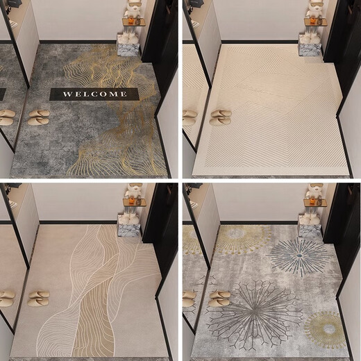 Hua Fei Hua entrance door floor mat is stain-resistant, no-wash, wipeable, PVC door mat, door mat, can be cut, entrance door, Morris-9A 120cm140cm