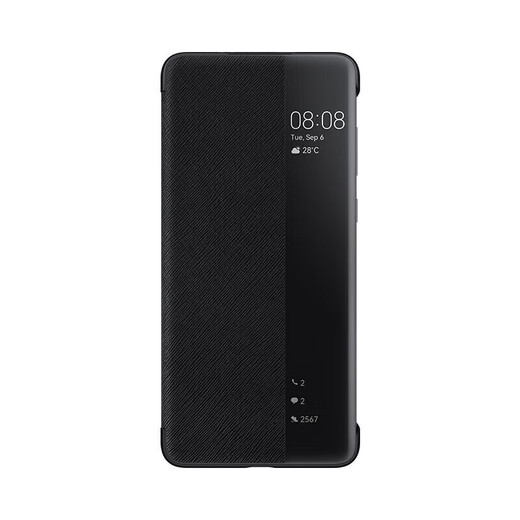 华为原装mate50pro手机壳mate50E智能视窗翻盖式保护套全包保护壳 Mate50 Pro视窗保护套 黑色