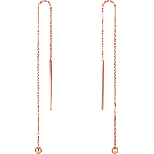 Saturday Fuhong 18K gold earrings for women, long color gold earrings, earrings birthday gift KI091457 pair