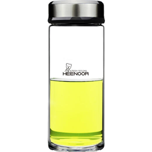 Copa de vidrio de una sola capa Sino portátil Gran capacidad Caza de fabricación de té engrosada para hombres y mujeres Oficina de mujeres XN-90069007 XN-6191 Color natural 410ml con copa sin filtro